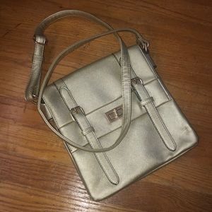 Gold Cross Body Bag - Oversized
